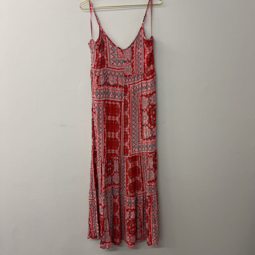 Lovestitch Tiered Printed Maxi Dress Small/Medium