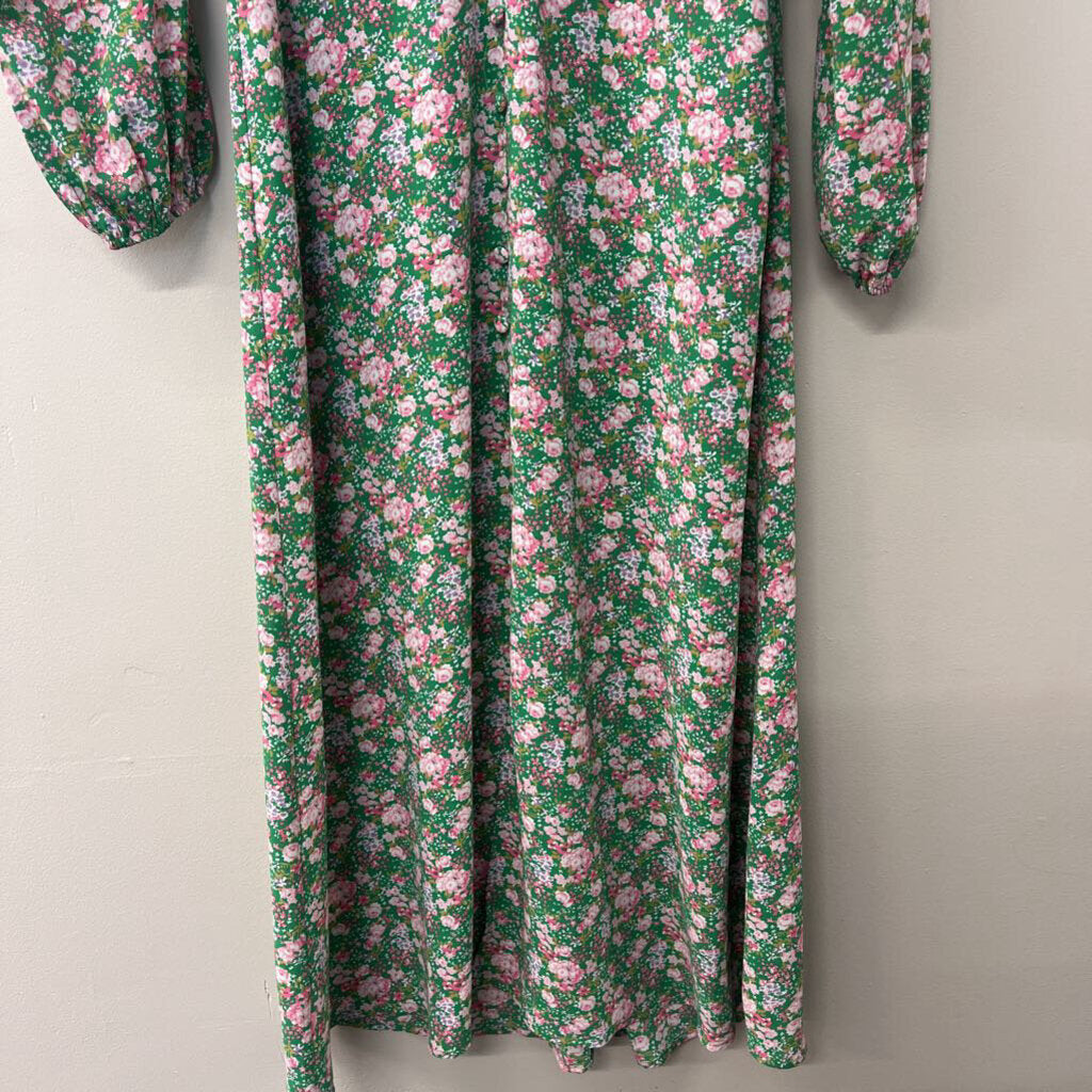 Acoa Printed Long Sleeve Maxi Dress Medium