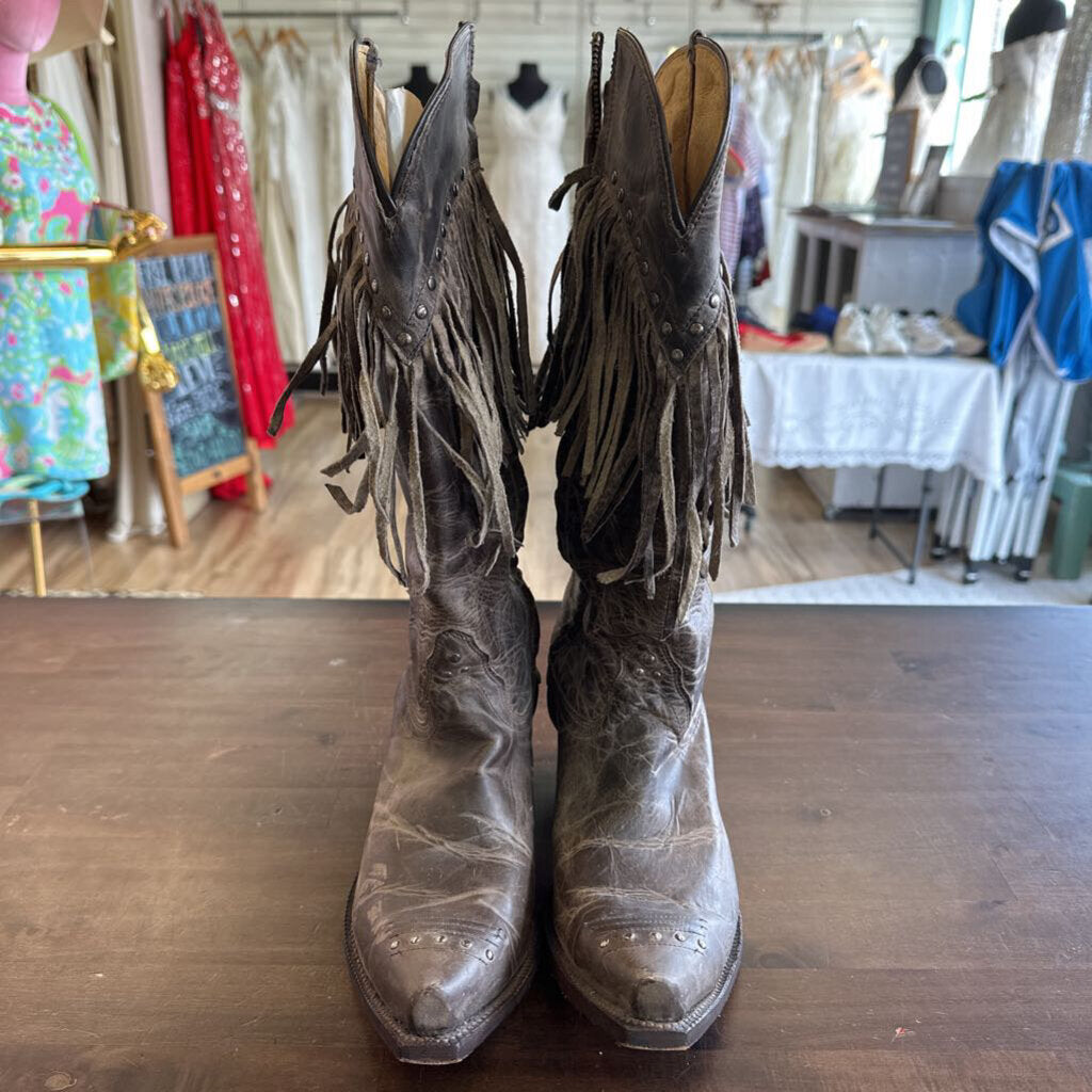 Tony Lama VF3037 Fringe Western Boot 9.5