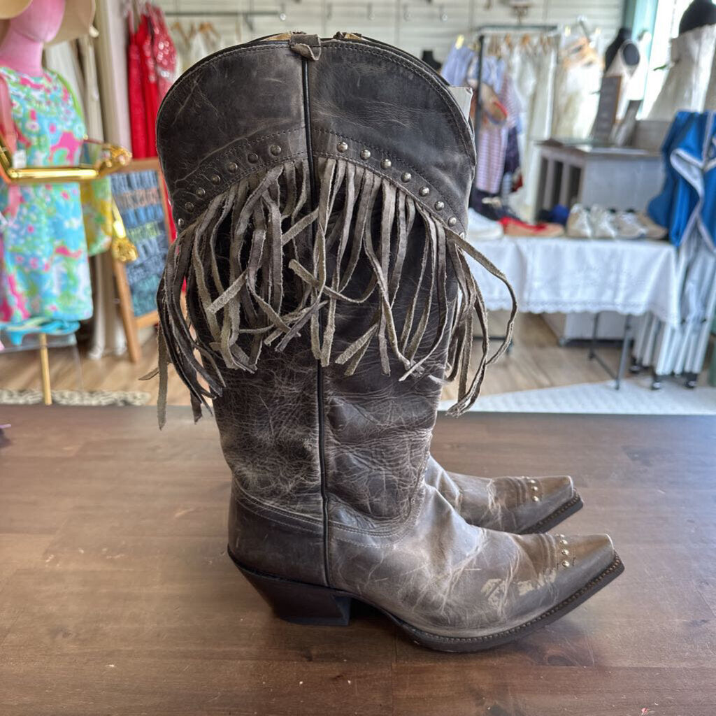 Tony Lama VF3037 Fringe Western Boot 9.5