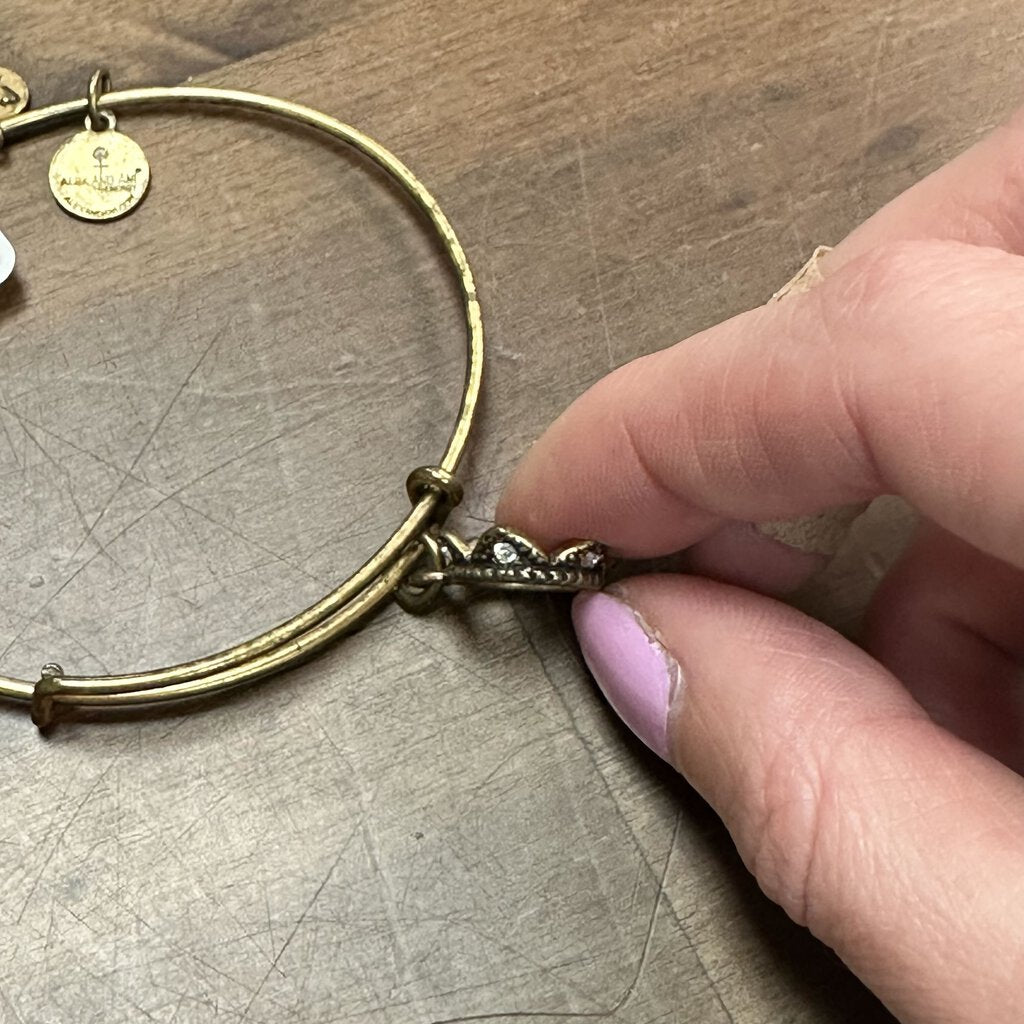 Alex and Ani Crown Charm Bracelet