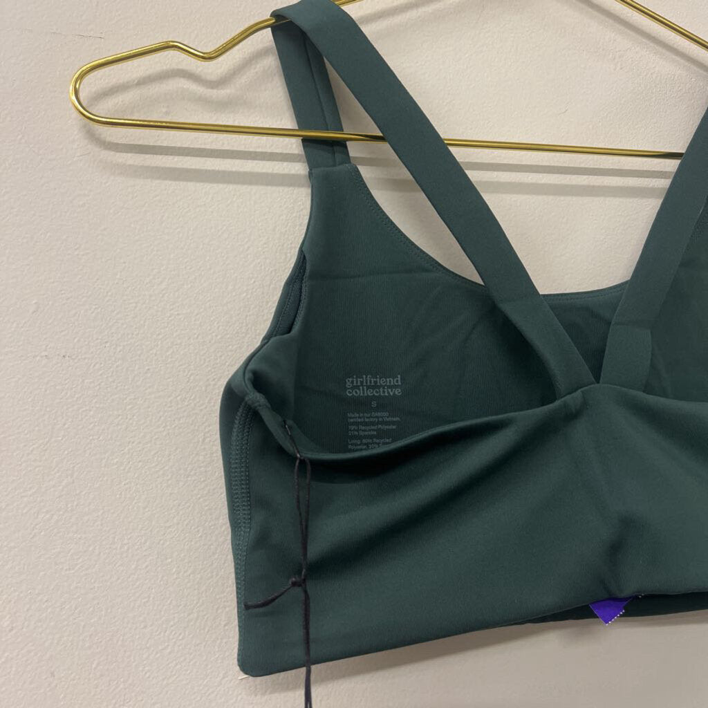 Girlfriend Collective Green Sports Bra Small NWT