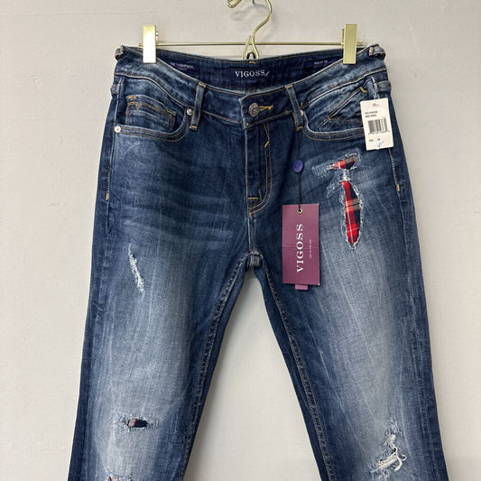 Vigoss Medium Wash Thompson Tomboy Jeans NWT 28