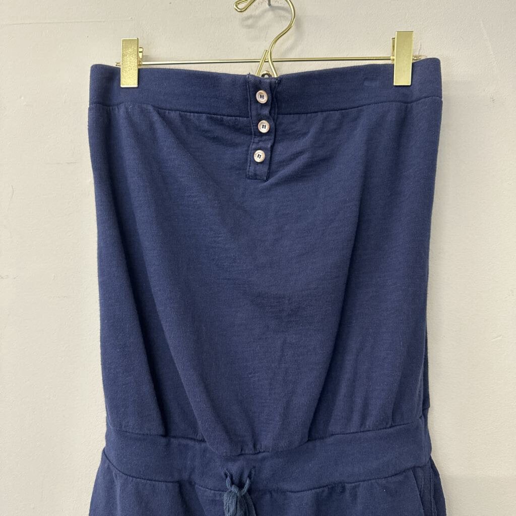 C and C California Navy Strapless Romper Small