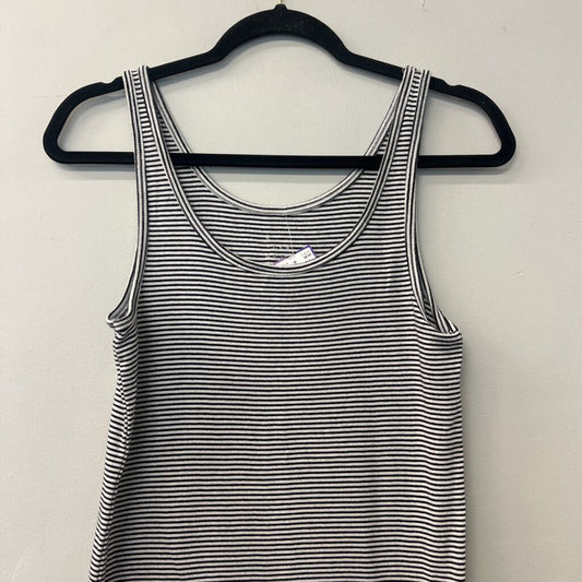 A New Day Black/ White Striped Tank Top Extra Large