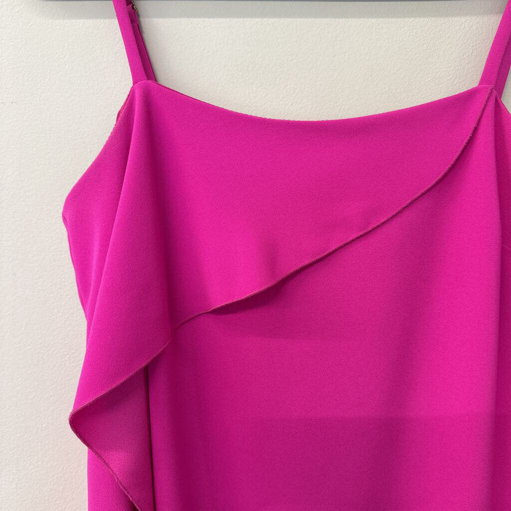 Trina Turk Hot Pink Side Ruffle Detail Dress 6