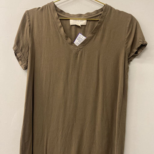 Cloth and Stone Green V Neck Shift Dress Small