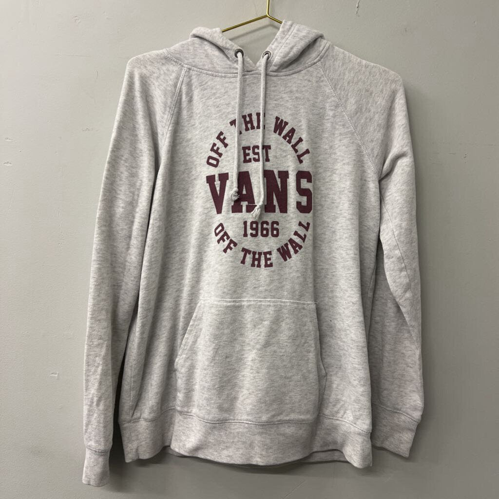 Vans Grey Logo Hooded Sweatshirt Large