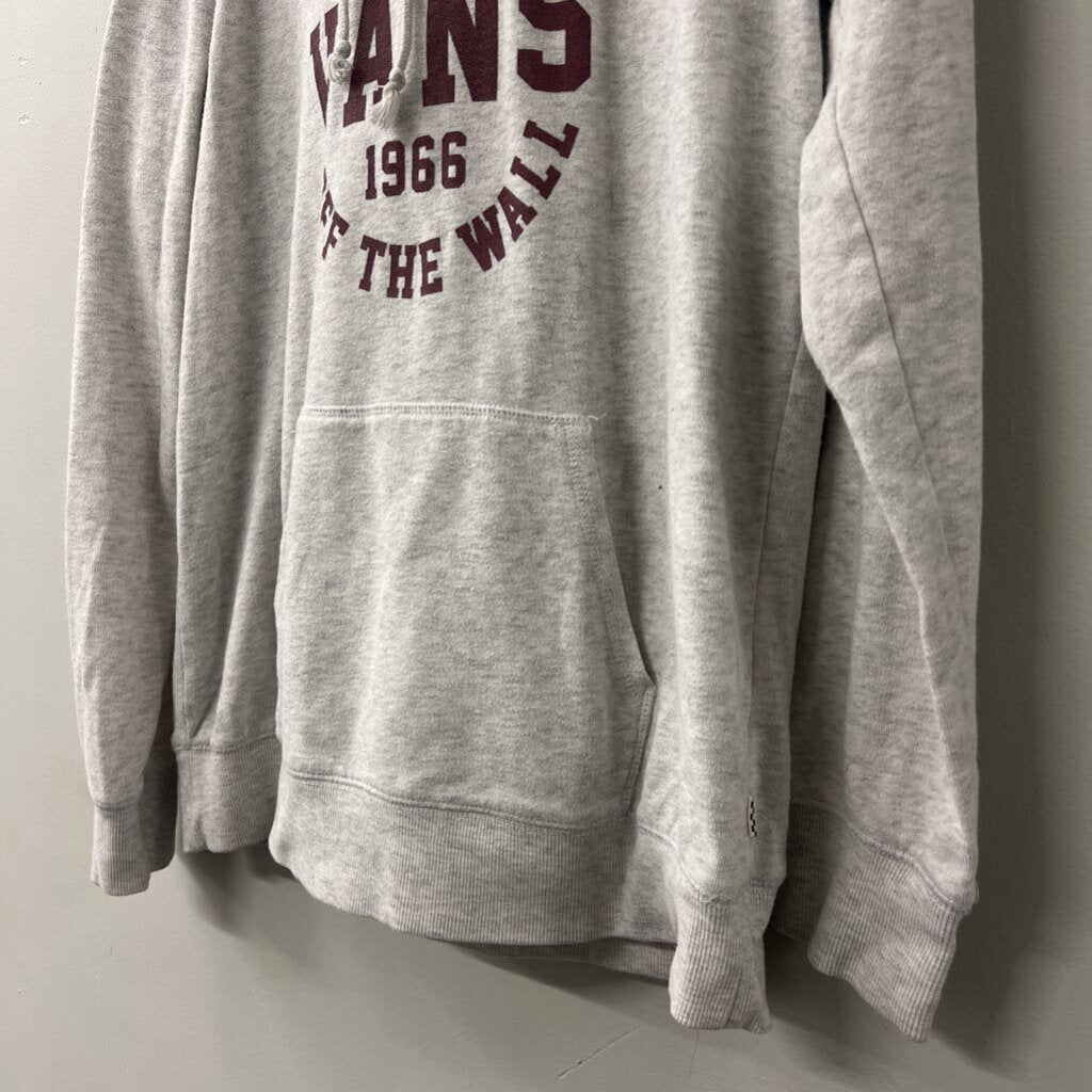 Vans Grey Logo Hooded Sweatshirt Large