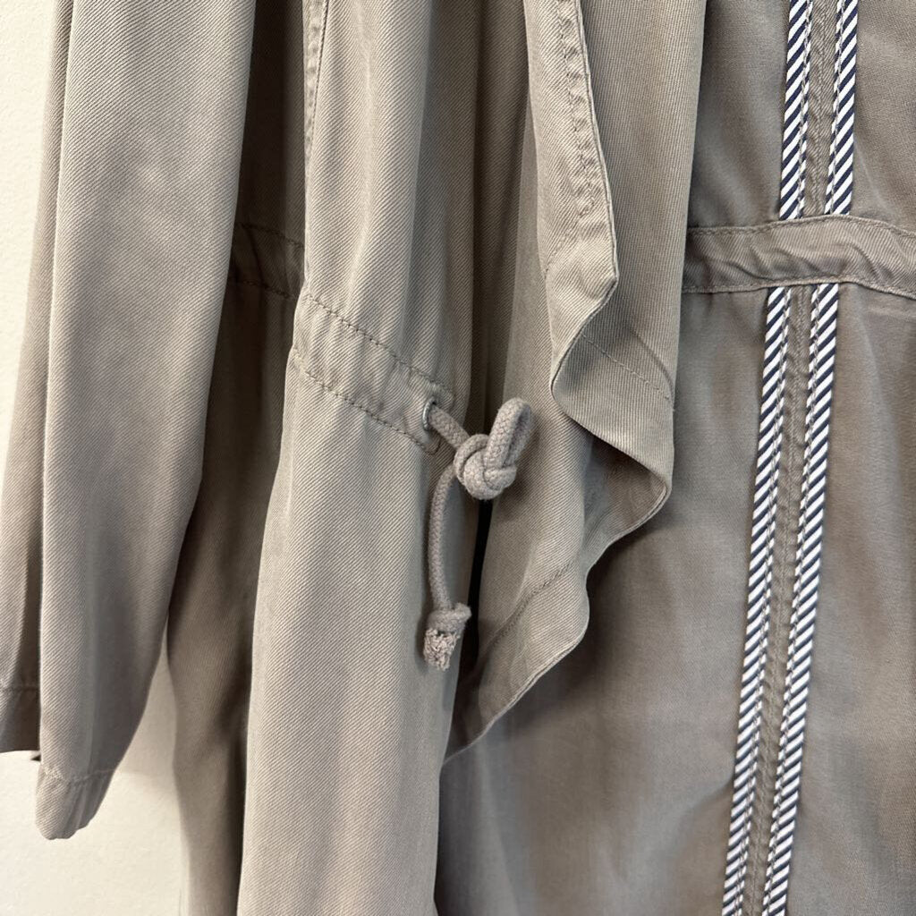 Grey Lightweight Duster Jacket Medium