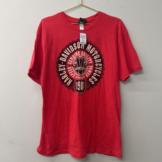 Harley Davidson Red Graphic Tee Large