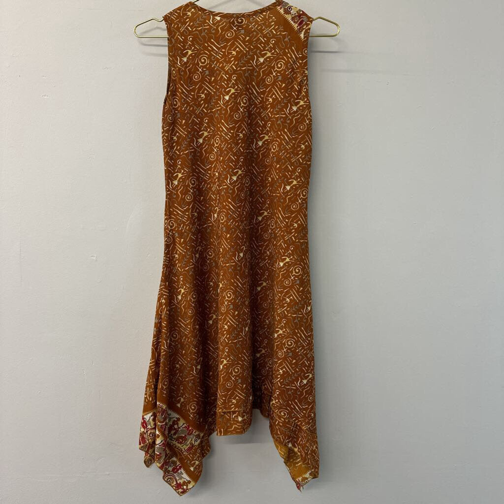 Aller Simplement Brown Print Tank Dress S/M