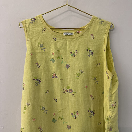 Russ Berens Green Flower Print Tank Dress Extra Large