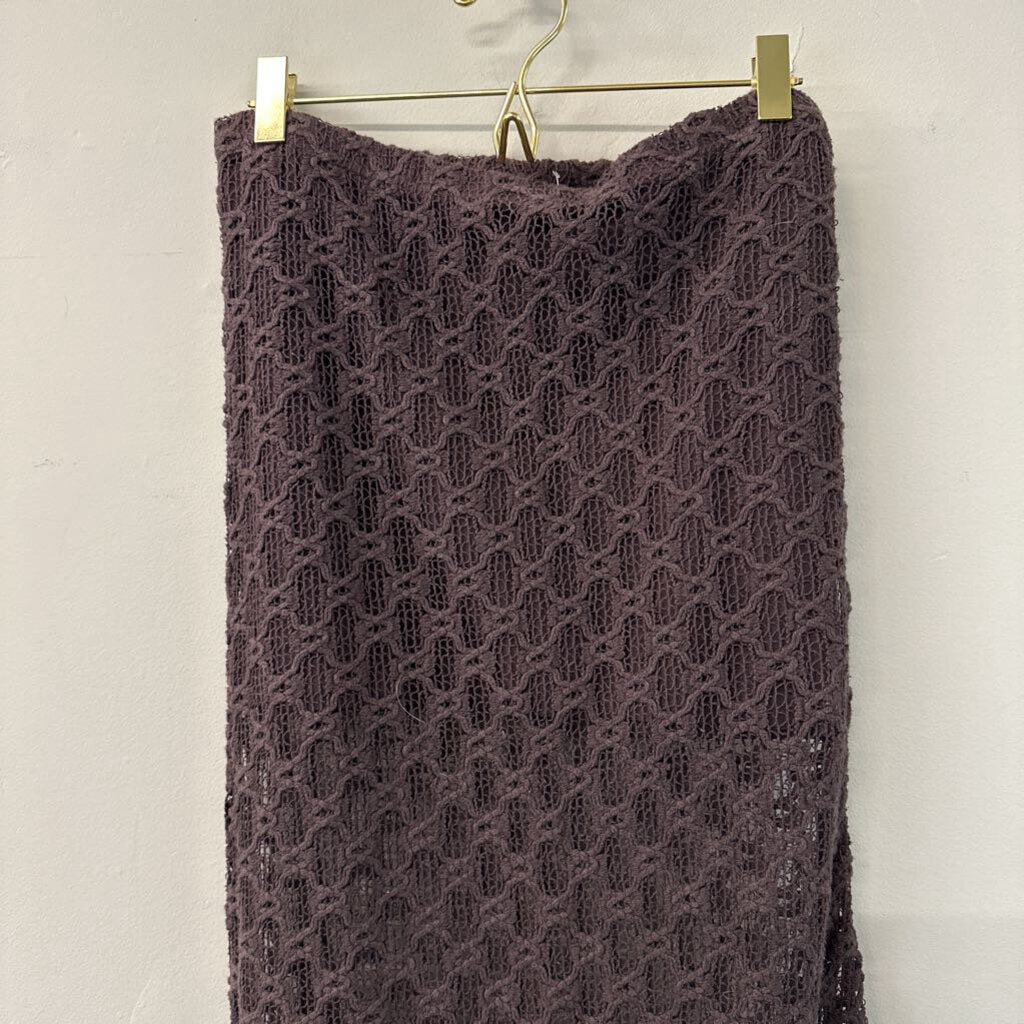 RVCA Brown Knit Maxi Partially Unlined Skirt Small