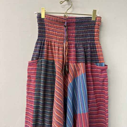 Patchwork Striped Genie Pants Small