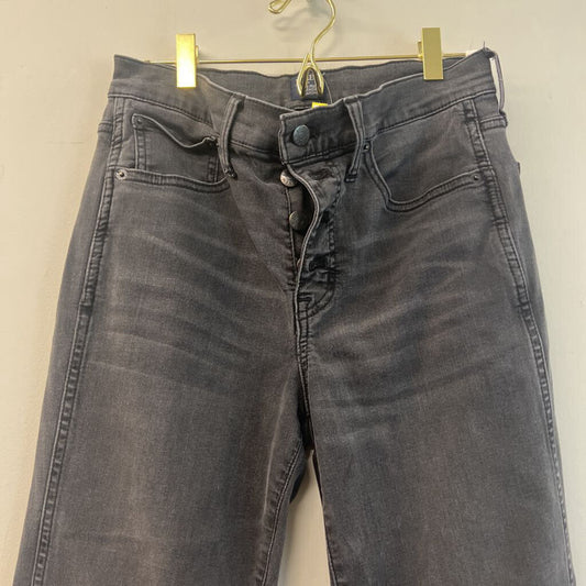 J Crew High Rise Vintage Straight Black Denim Jeans 27