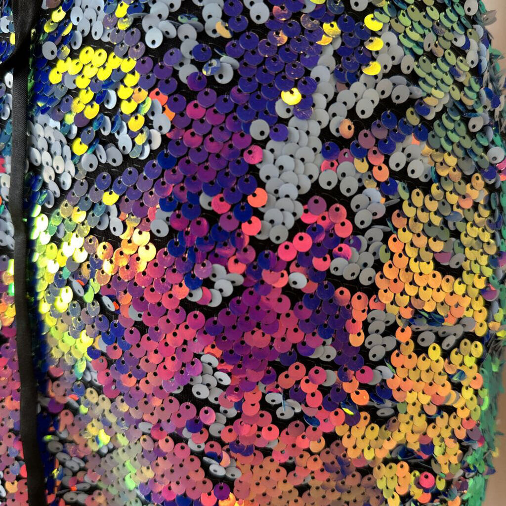 Blue and Purple/Pink Iridescent Sequined Size 6 Homecoming Dress newdsalem Blue and Purple/Pink Iridescent Sequined Size 6 Homecoming Dress newdsalem