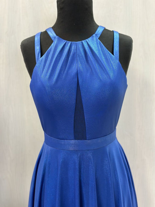 Shimmer Blue Jersey Homecoming Dress Size 6