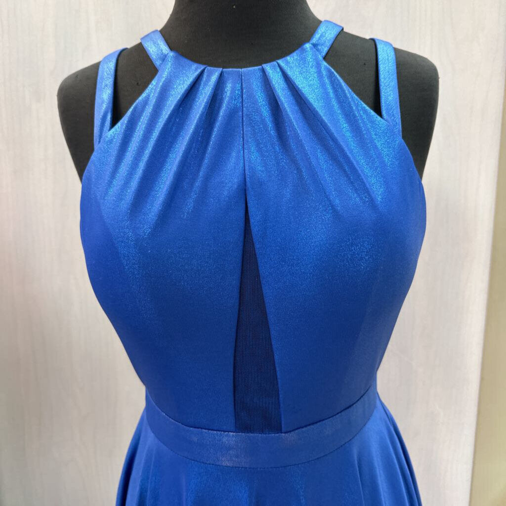 Shimmer Blue Jersey Homecoming Dress Size 6