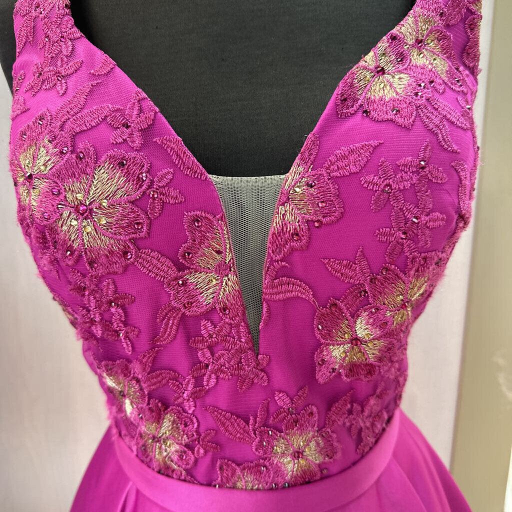 Raspberry Lace/Satin Homecoming Dress 10