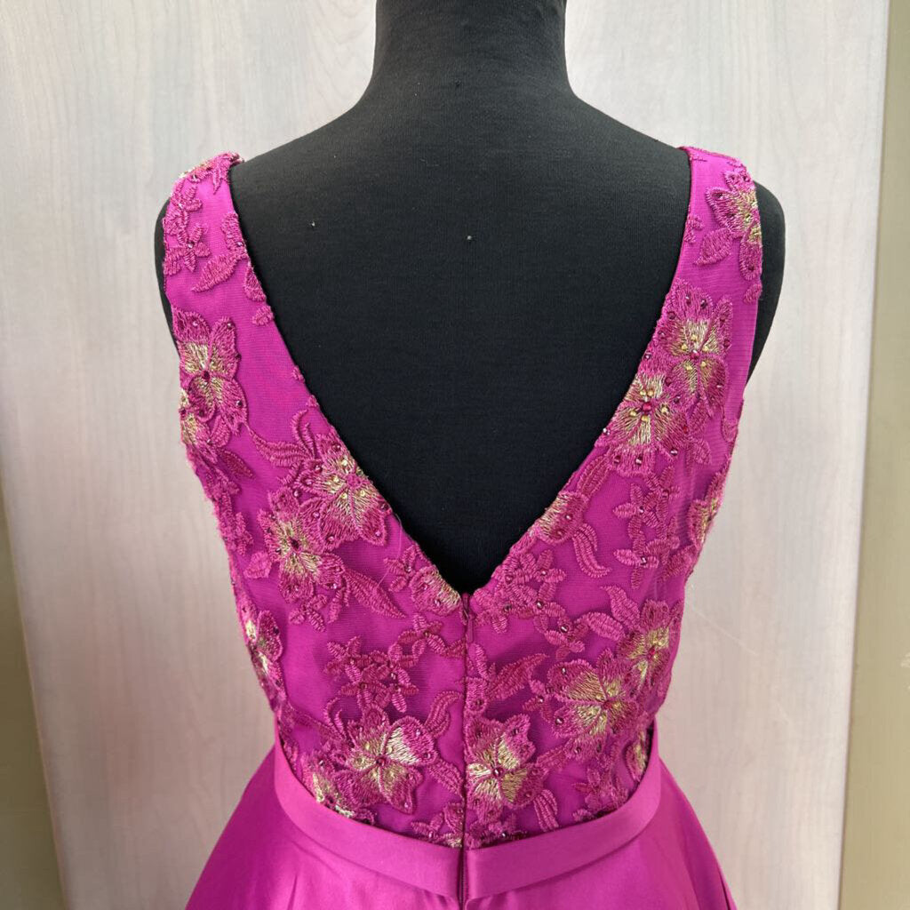 Raspberry Lace/Satin Homecoming Dress 10