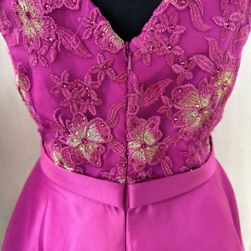 Raspberry Lace/Satin Homecoming Dress 10