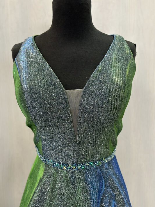 Shimmer Green/Blue Strappy Cocktail 16