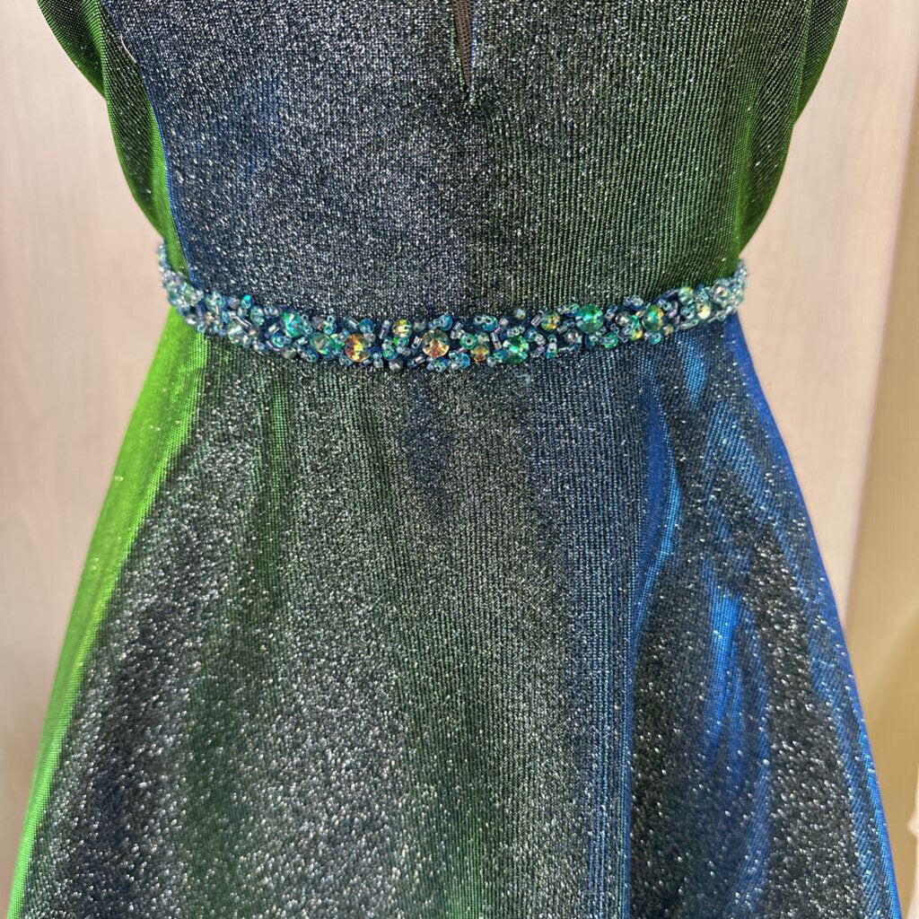 Shimmer Green/Blue Strappy Cocktail 16