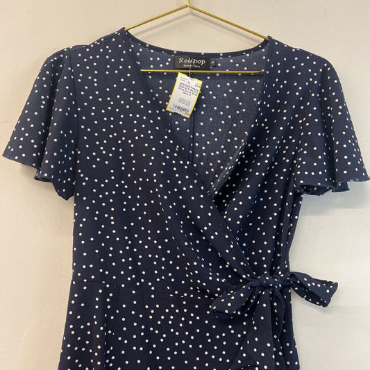 Relipop Polka Dot Wrap Dress Small