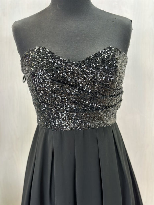 Black Sequin Cocktail Dress Extra Small