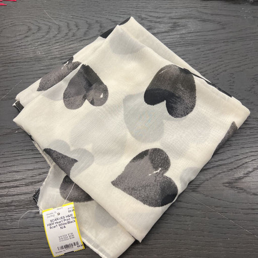 H&M Heart Print Thin Scarf