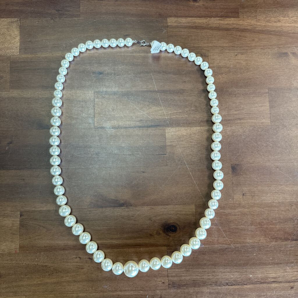 Vintage Chunky Long Pearl Necklace