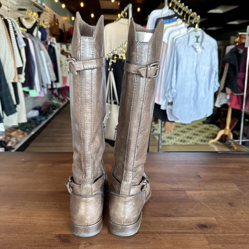 FRYE LEATHER PHILIP RIDING BOOT 7.5M