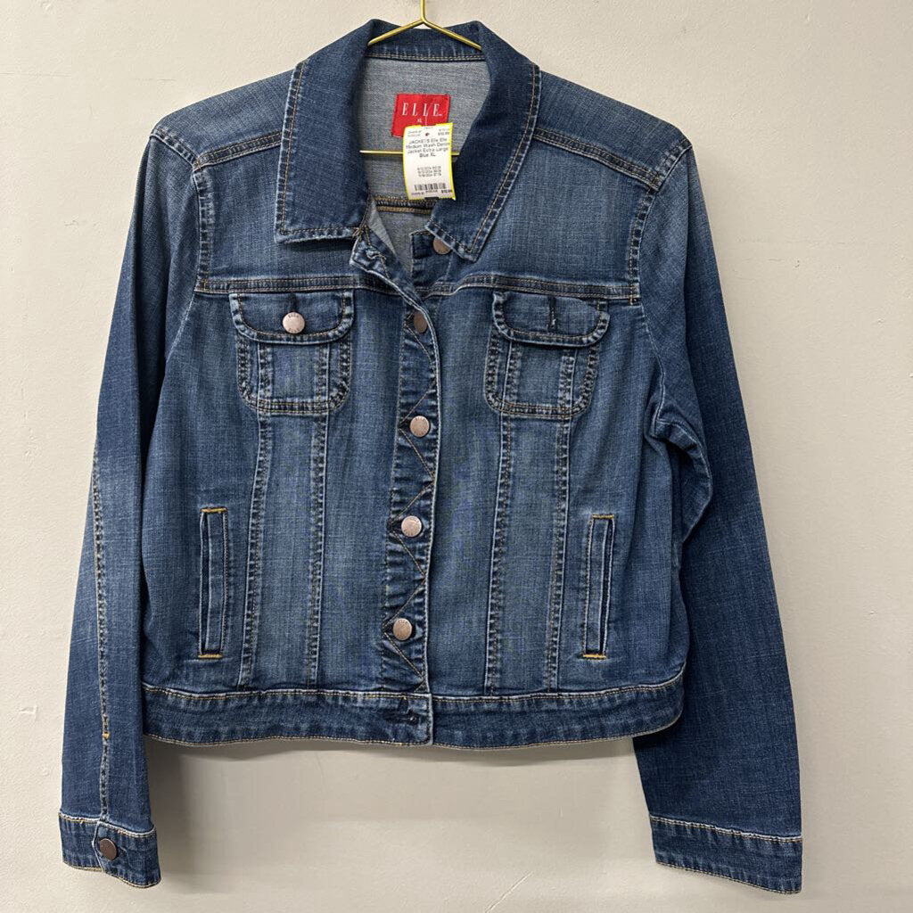 Elle Medium Wash Denim Jacket Extra Large