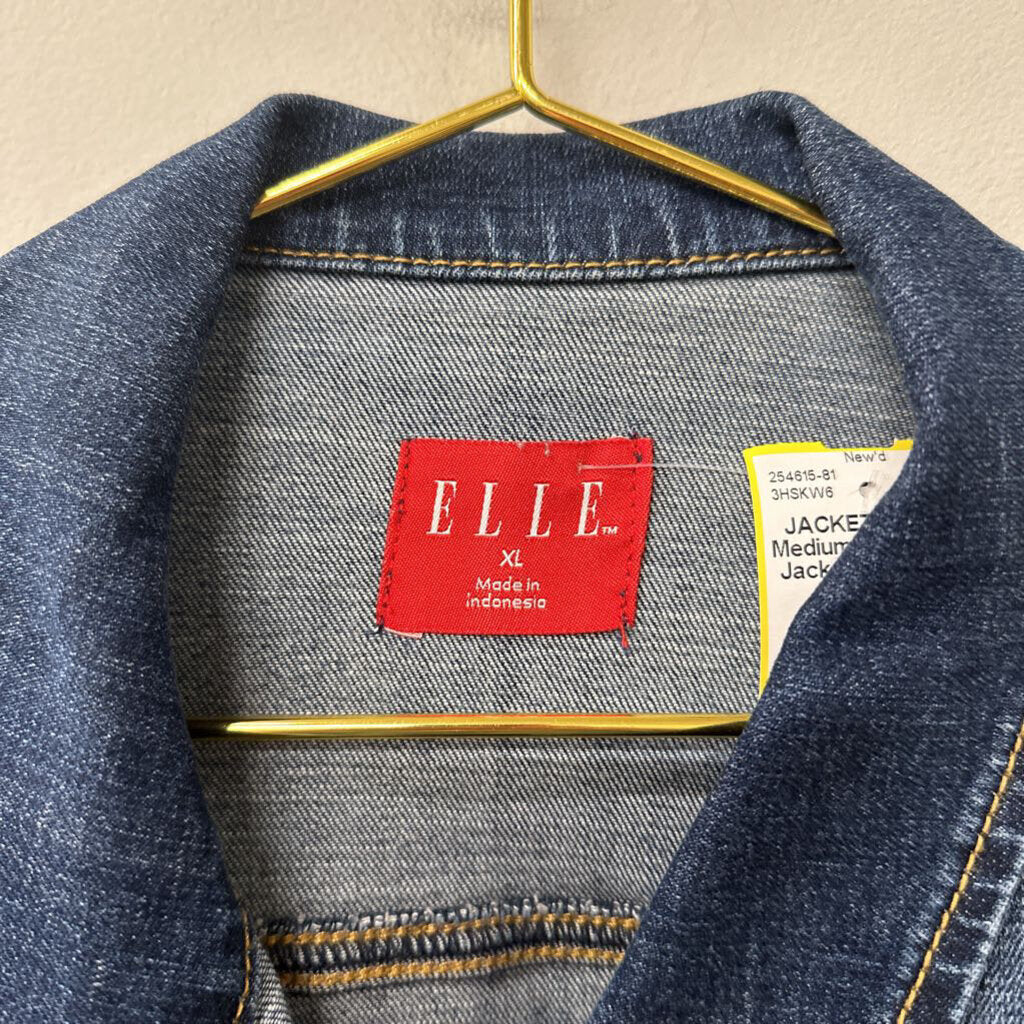 Elle Medium Wash Denim Jacket Extra Large