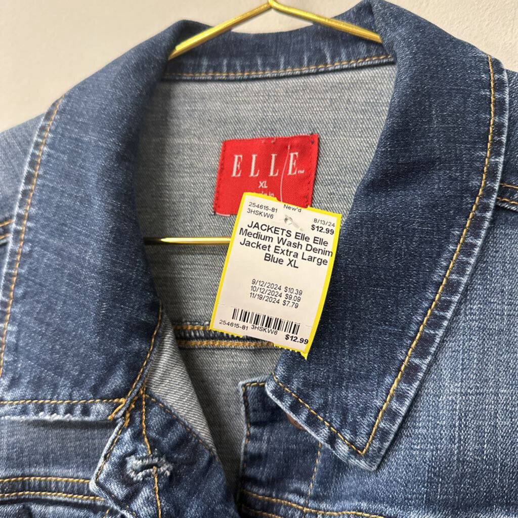 Elle Medium Wash Denim Jacket Extra Large