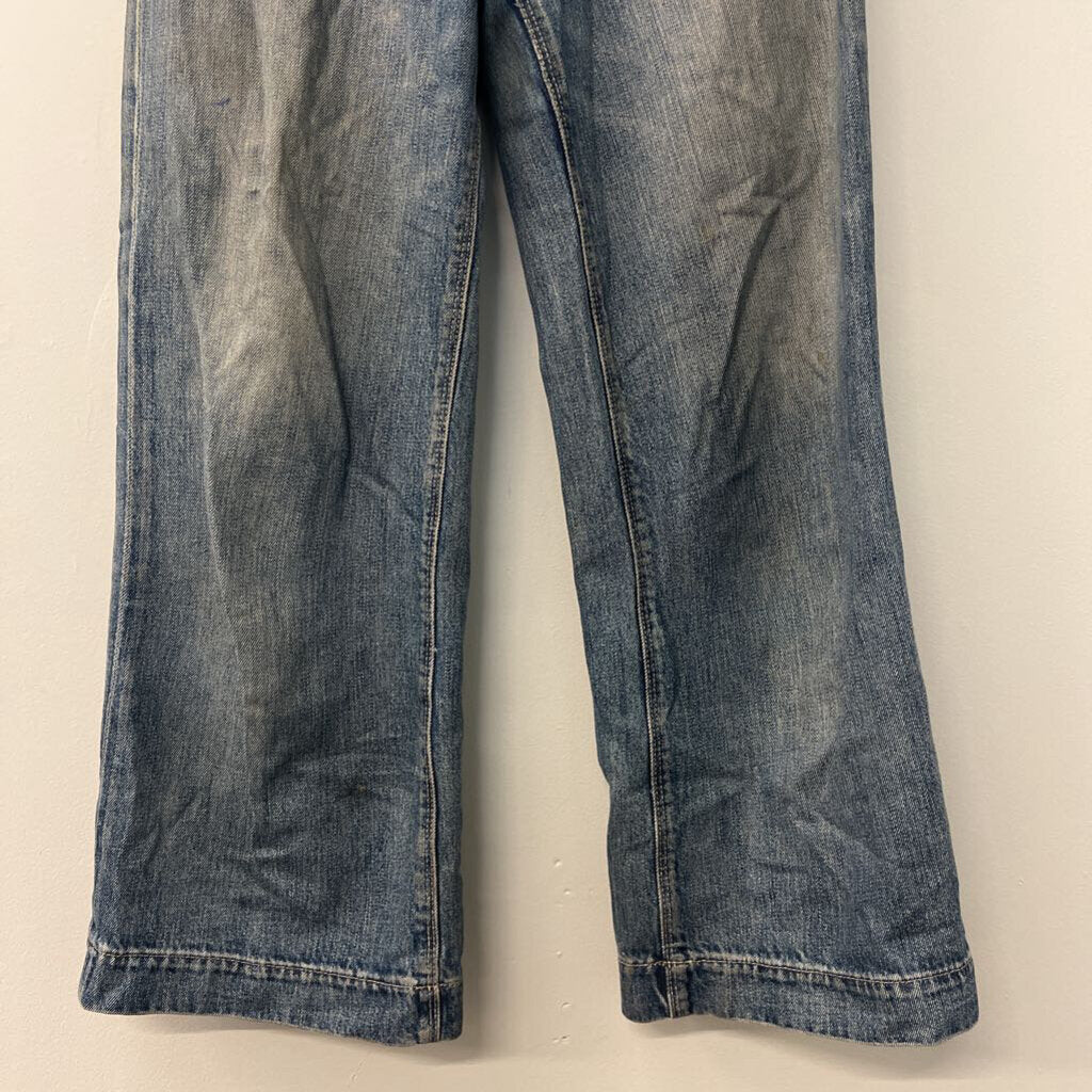 Lucky Brand Paint Splatter Wide Leg Jeans 0