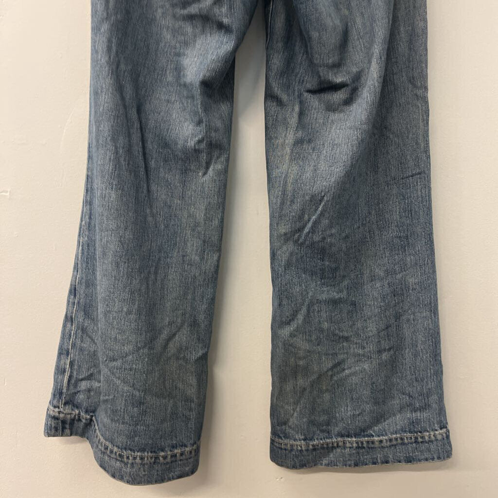 Lucky Brand Paint Splatter Wide Leg Jeans 0