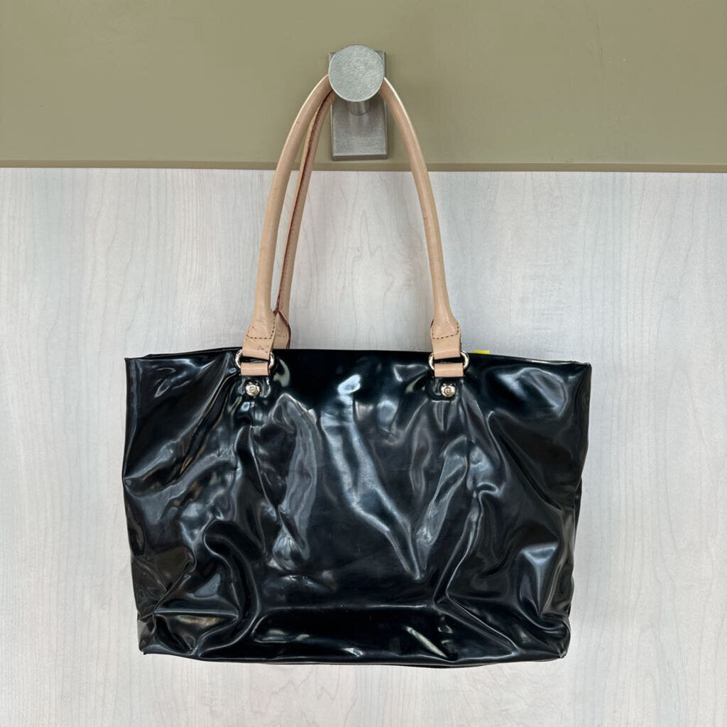 Kate Spade deals black patent leather clutch