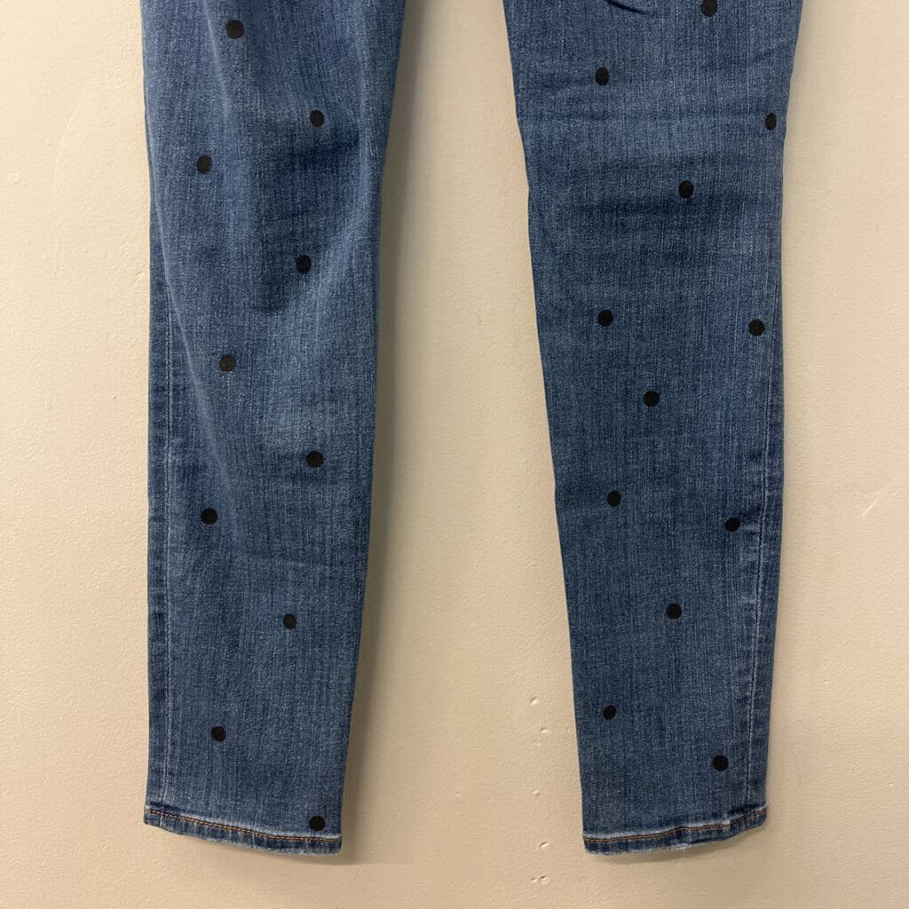 Loft Polka Dot Skinny Jeans 25