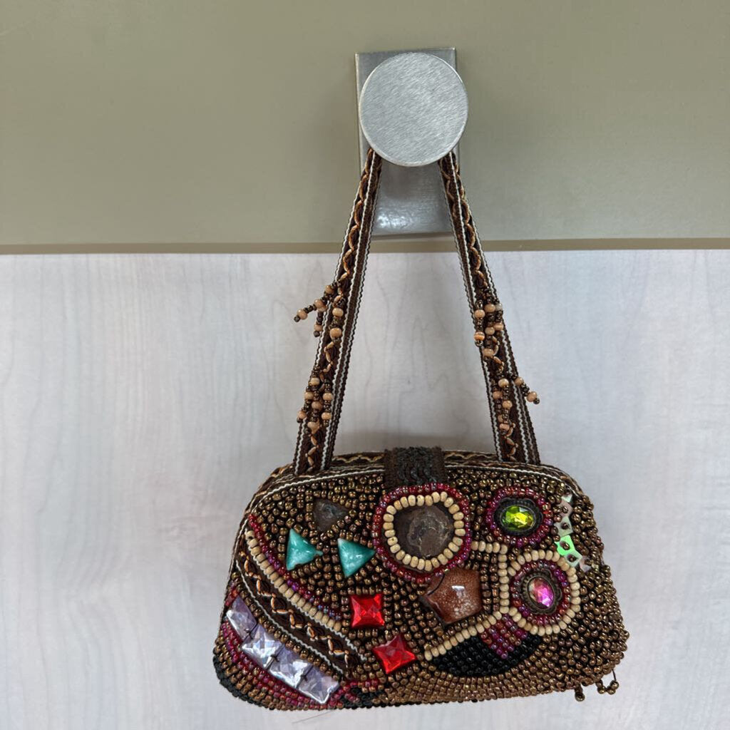 Far Nine Beaded Pill Box Purse Vintage