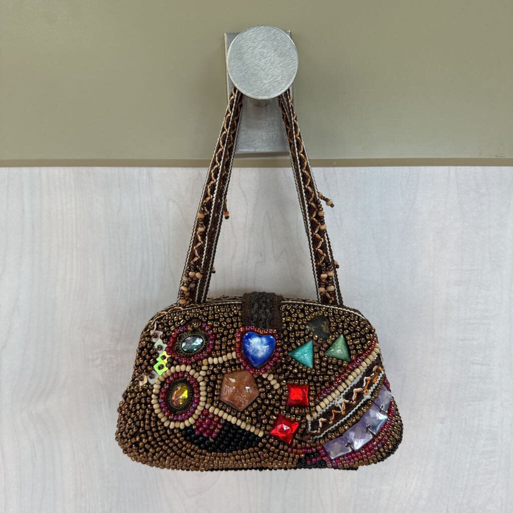 Far Nine Beaded Pill Box Purse Vintage