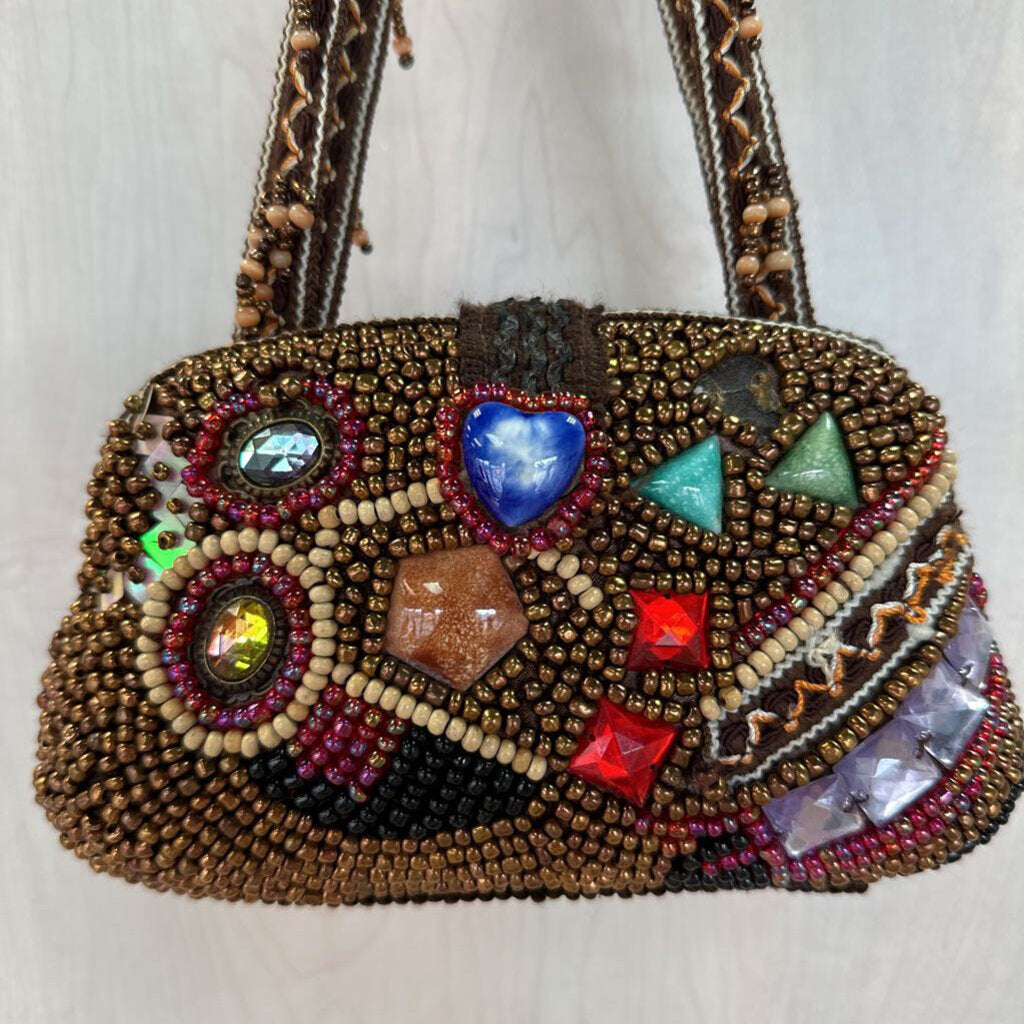 Far Nine Beaded Pill Box Purse Vintage