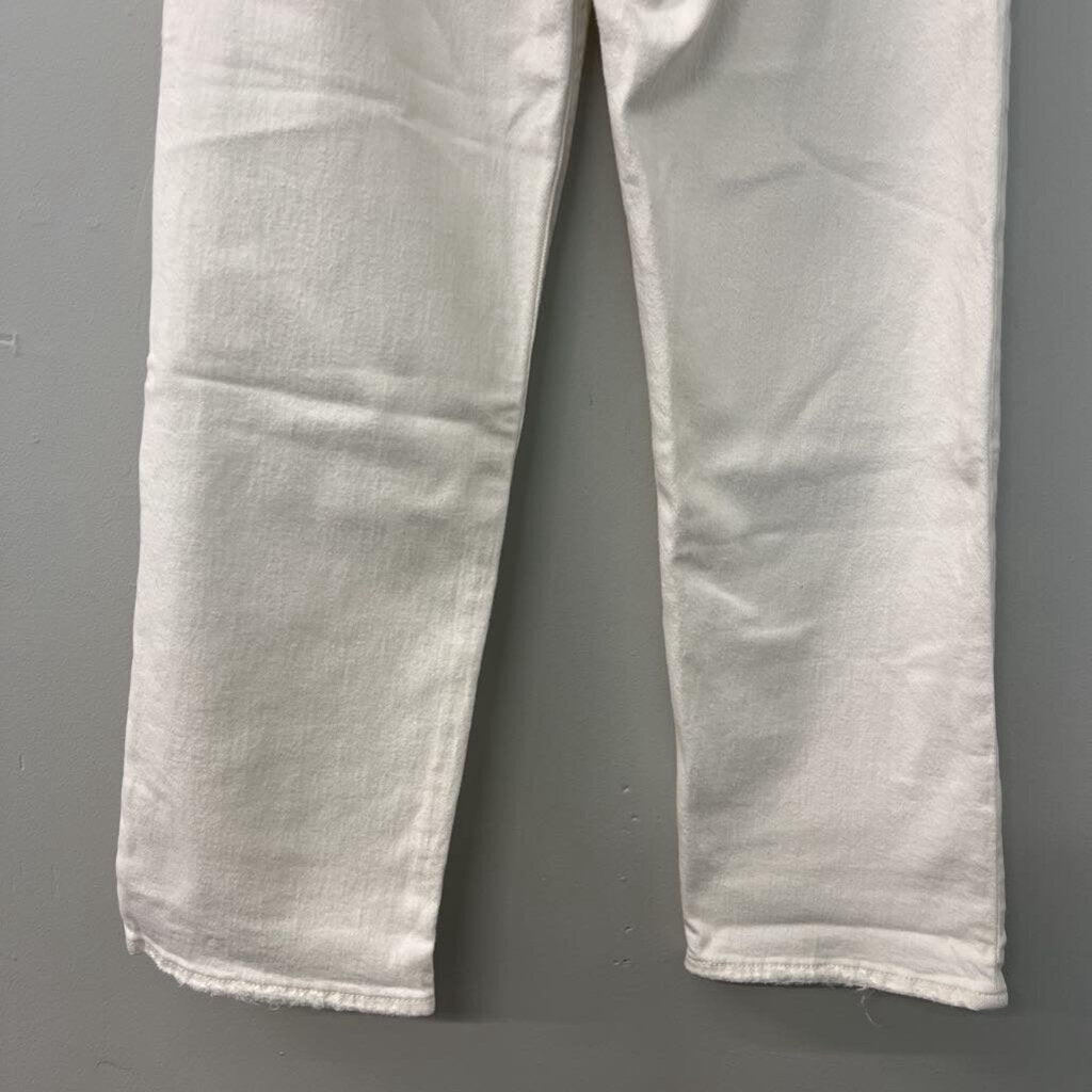 Levis White Ribcage Straight Ankle Jeans 26 NWT