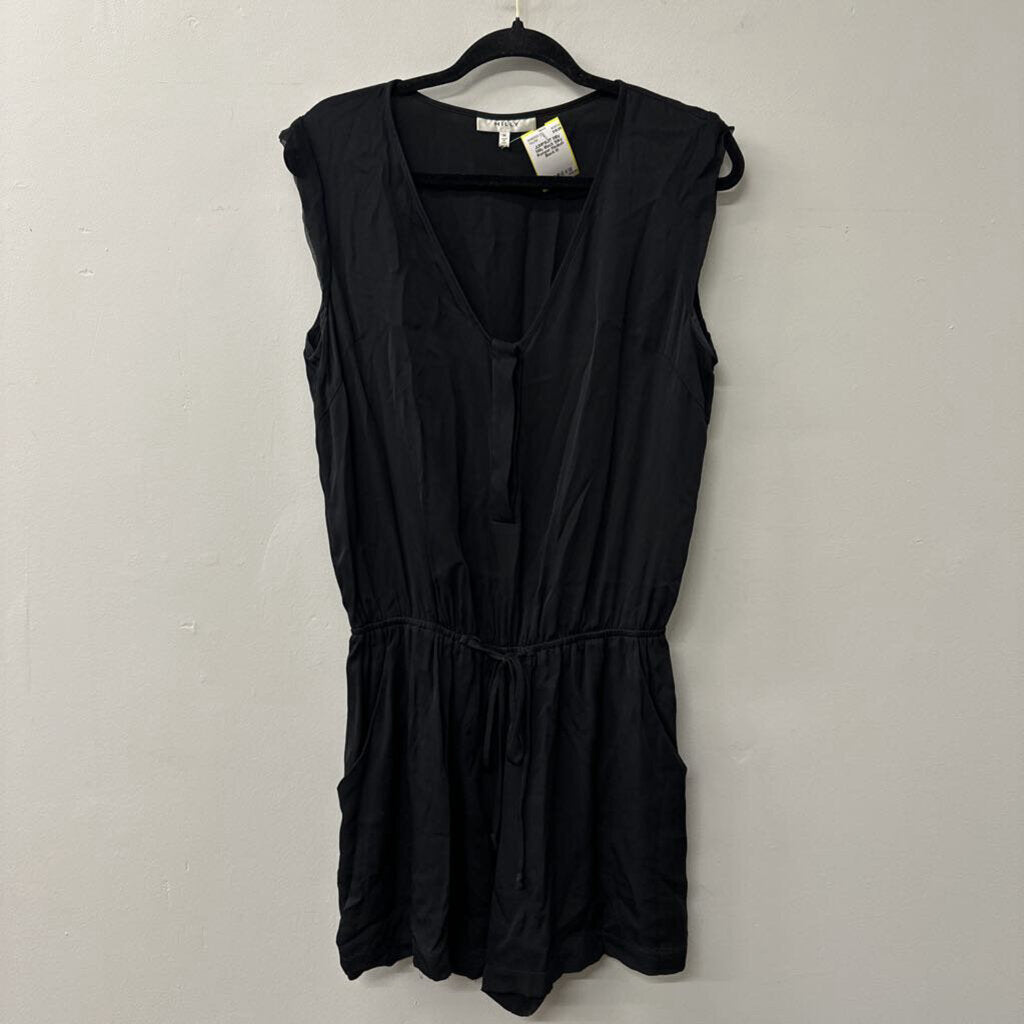 Milly Black Silky Romper Medium