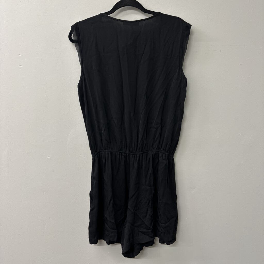 Milly Black Silky Romper Medium