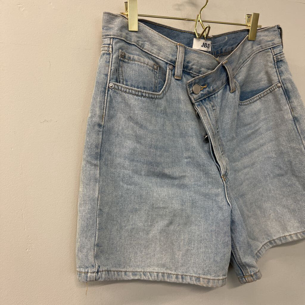 JBD Light Wash Cross Waist Denim Shorts Large