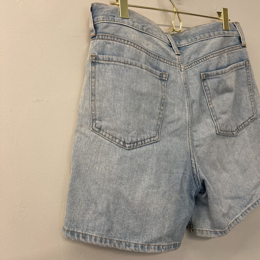 JBD Light Wash Cross Waist Denim Shorts Large