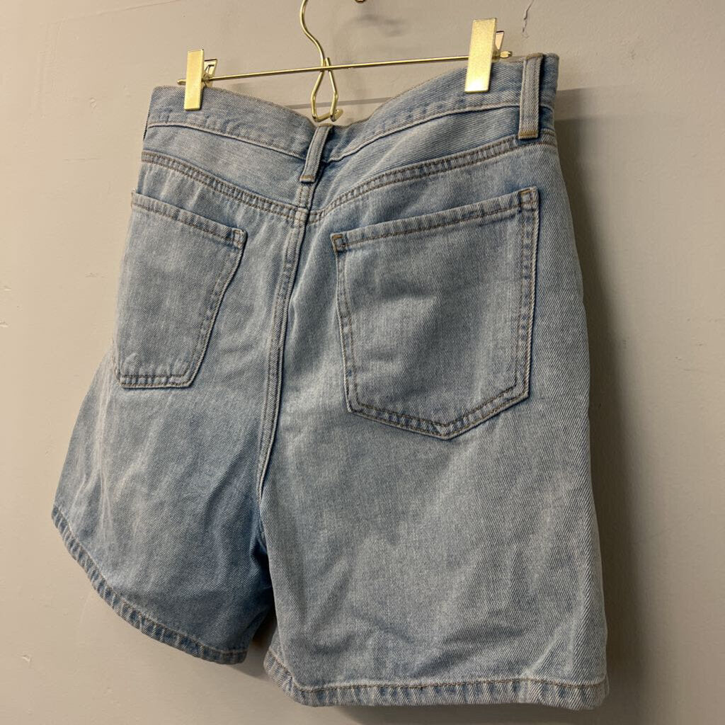 JBD Light Wash Cross Waist Denim Shorts Large