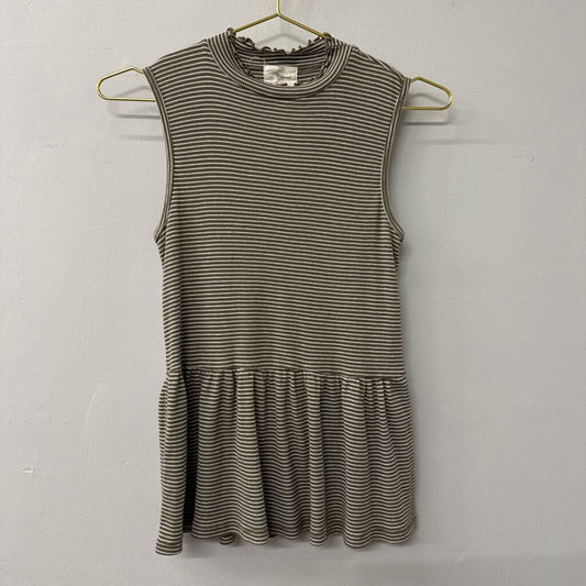 Anthropologie Striped Mockneck Babydoll Tank Extra Small